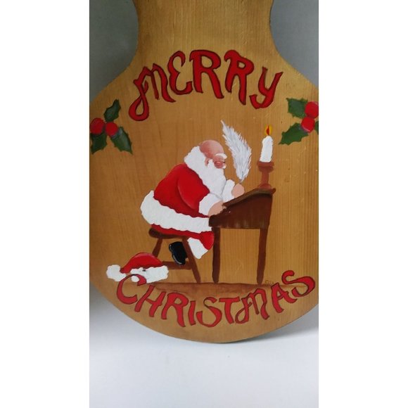 Vintage Hanging Painted Christmas Bread Cutting Board - Picture 2 of 9